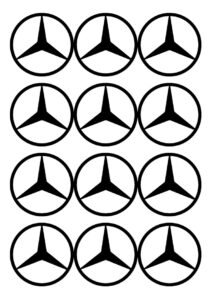 sticker autocollant Mercedes lot de 12 HARCM