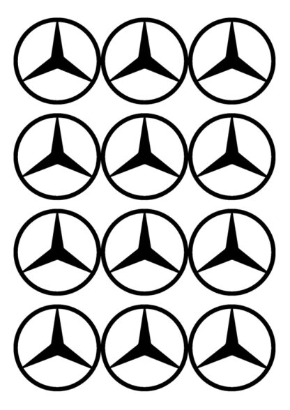 sticker autocollant Mercedes lot de 12 HARCM