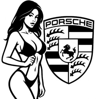 Sticker autocollant client Porsche - PAO2H3