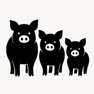 Sticker autocollant 3 cochons décoration decostickerstore - Y3PVDH