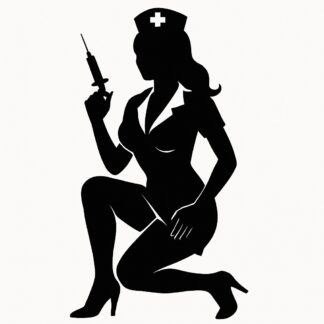 Sticker autocollant Infirmière sexy décoration decostickerstore - ZMBDBF