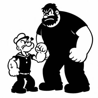 Sticker autocollant Popeye et Brutus décoration decostickerstore - 4S7KIQ