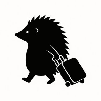 Sticker autocollant un hérisson avec une valise décoration decostickerstore - W9FZWC