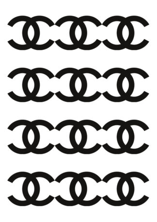 Planche 12 stickers Chanel brand VCVZN