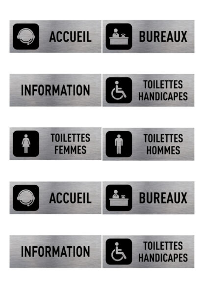 Planche 10 stickers bureau signalétique OHDIM