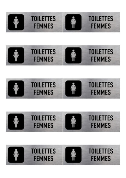 Planche 10 stickers wc signalétique A1WEH