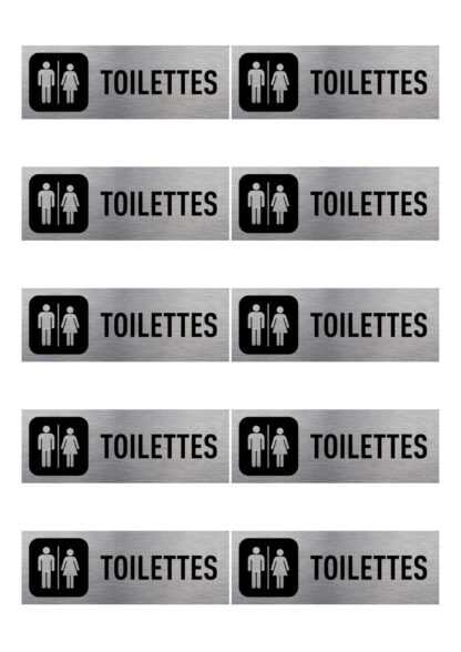 Planche 10 stickers wc signalétique YYAOJ