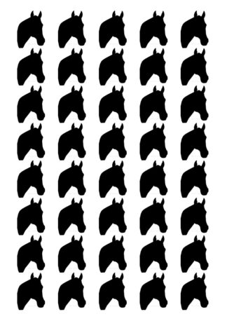40 gommettes cheval W1LJ0