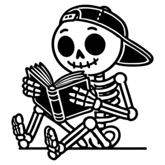 sticker autocollant squelette skull WA2P6