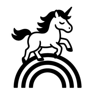 sticker autocollant licorne équidé cheval animaux 6IIO6