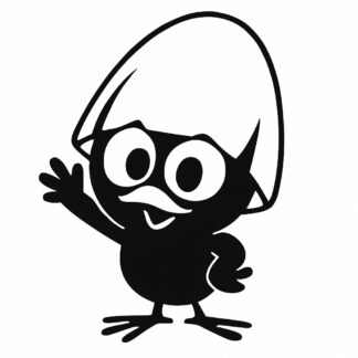 Sticker du personnage Calimero qui fait coucou