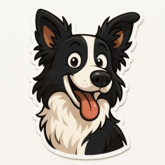 Autocollant Chien border collie rigolo décoration decostickerstore - FWZERE