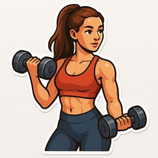 Autocollant Fille fitness décoration decostickerstore - IGQ6TD