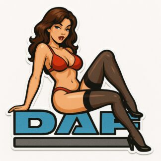 Autocollant Fille sexy sur logo DAF camion décoration decostickerstore - AXQKYF