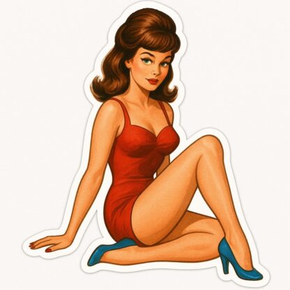 Autocollant Pin’up des années 60 décoration decostickerstore - SKEBBD