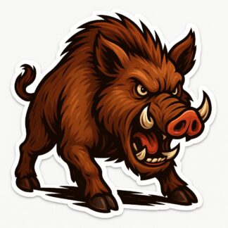 Autocollant Sanglier furieux décoration decostickerstore - ADK563