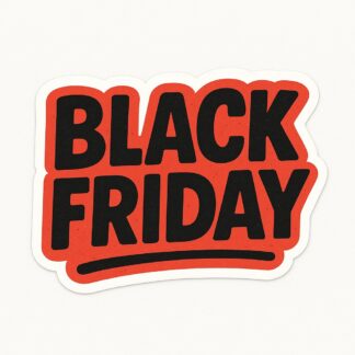 Autocollant Signalétique texte "black friday" pour vitrine décoration decostickerstore - PZLR4A