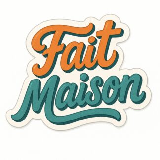 Autocollant Texte « fait maison » stylé décoration decostickerstore - AN3MBW