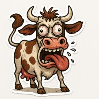 Autocollant Une vache folle décoration decostickerstore - DRBYVE