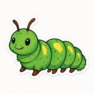 Autocollant une jolie chenille décoration decostickerstore - SZEKZD