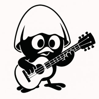 Sticker autocollant Calimero guitariste décoration decostickerstore - IWMT9X