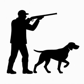 Sticker autocollant Chasseur et chien décoration decostickerstore - BEOYWM