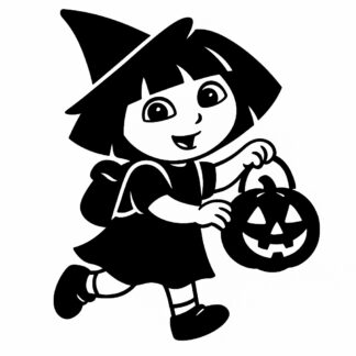 Sticker autocollant Dora exploratrice fête Halloween décoration decostickerstore - NQRVSL