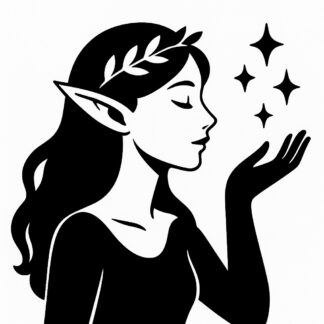 Sticker autocollant Elfe enchantée décoration decostickerstore - BHTACW