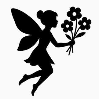 Sticker autocollant Fée avec fleurs décoration decostickerstore - 8KYCTU