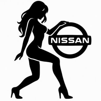 Sticker autocollant Fille sexy avec logo Nissan décoration decostickerstore - ZARDYK