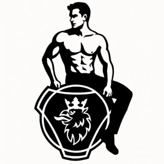 Sticker autocollant Homme sexy sur logo scania décoration decostickerstore - HNLGGL