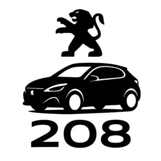 Sticker autocollant Invente un logo stylé Peugeot 208 décoration decostickerstore - 14D49E