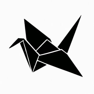 Sticker autocollant Oiseau grue origami décoration decostickerstore - 7DJAGE