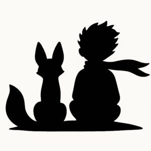 Sticker autocollant Renard et petit prince décoration decostickerstore - M2CVKB
