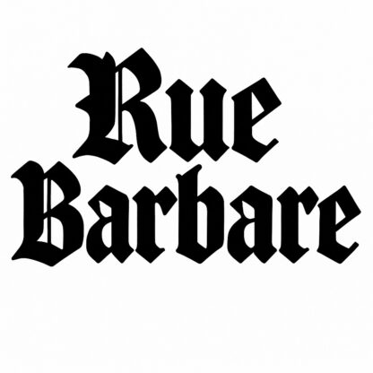 Sticker autocollant Rue barbare en lettrage gothique décoration decostickerstore - CT44CL