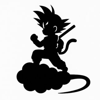 Sticker autocollant Sangoku sur nuage décoration decostickerstore - YRKLY8