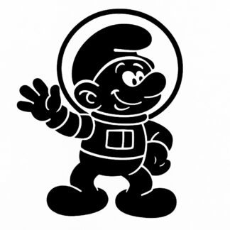 Sticker autocollant Schtroumpf cosmonaute décoration decostickerstore - XJ2ZZE