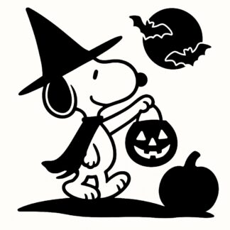 Sticker autocollant Snoopy fête Halloween décoration decostickerstore - EXKGLI