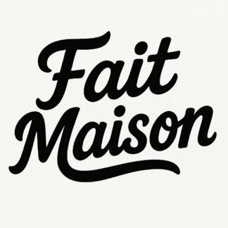 Sticker autocollant Texte « fait maison » stylé décoration decostickerstore - HJEM69
