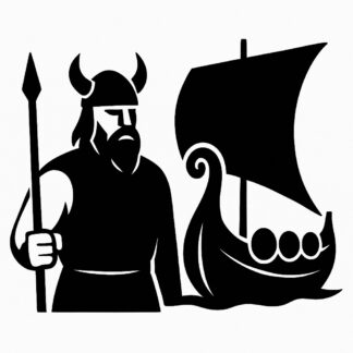 Sticker autocollant Viking avec bateau décoration decostickerstore - WZ1KUO