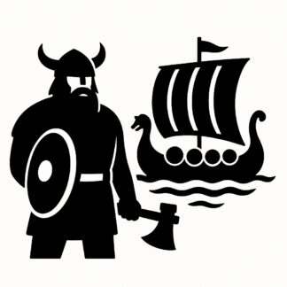 Sticker autocollant Viking et drakkar décoration decostickerstore - WMBOHA