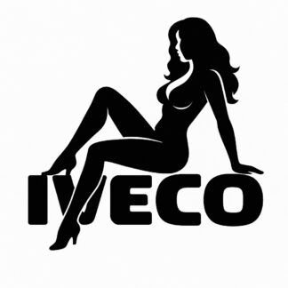 Sticker autocollant fille sexy sur logo Iveco camion décoration decostickerstore - VFVJUC