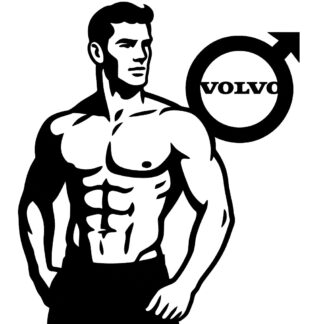 Sticker autocollant homme sexy logo Volvo décoration decostickerstore - HOFNCY