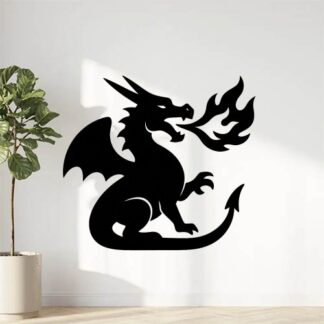 Sticker autocollant Dragon crache du feu décoration decostickerstore - 0HWRSH