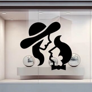 sticker autocollant fashion vitrine métier 18BWW