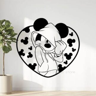 Sticker autocollant Mickey street coeur