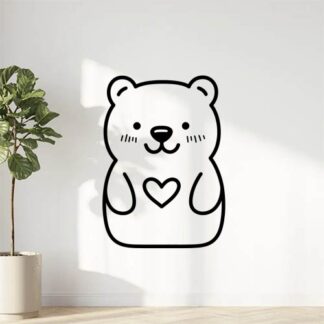 sticker autocollant ours animaux coeur 2 23LVX