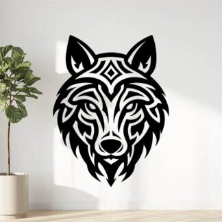 sticker autocollant loup chien animaux tribal 2 2KXZ7