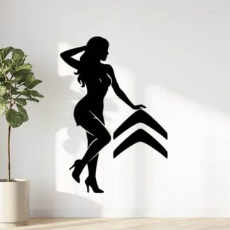 Sticker autocollant Fille sexy avec logo Citroën décoration decostickerstore - 4WR3J0