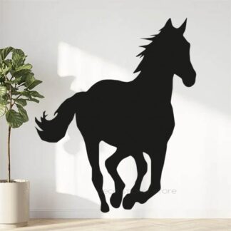 Sticker autocollant cheval au galop ombre